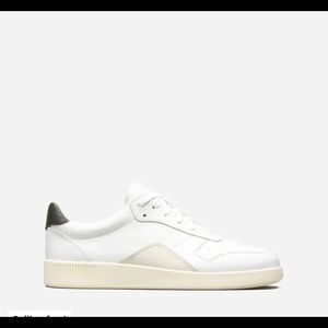 Everlane Court Sneaker- white/forest